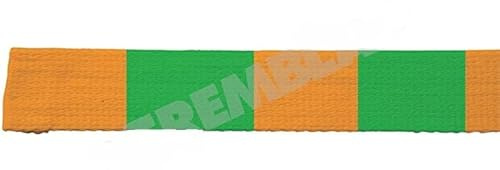 Tremblay Ceinture de Judo Orange Vert 25 Mètres 100% Coton