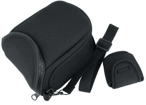 vhbw Kameratasche kompatibel mit JVC GZ-MG335HEX | GZ-MG435, GZ-MG365, GZ-MG365HEX Kamera - schwarz, inkl. Schultergurt, 151 x 150 x 76 mm