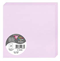 Clairefontaine 12878C Packung (mit 25 Doppelkarten Pollen, Gefaltet, 135 x 135 mm) 210g, flieder