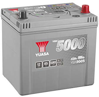 Yuasa YBX5005 12V 65Ah 550CCA Silver Sealed Maintenance Free High Performance Car Battery