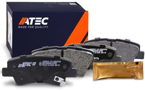 ATEC Germany Bremsbelagsatz Hinterachse, Bremsbeläge Bremsklötze hinten, 4 | Kompatibel mit: HYUNDAI ACCENT IV Stufenheck, ACCENT V Stufenheck, ELANTRA V Stufenheck, i10 II, i10 II Stufenheck, i10 III