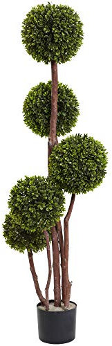 Nearly Natural 4ft. Boxwood Topiary Tree UV Resistant (Indoor/Outdoor)