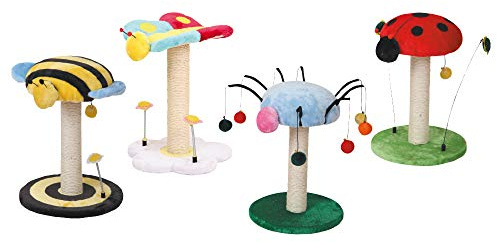 Croci C6020125 Kratzbaum Lucky Bugs Mix, 35 x 35 x 47 cm (Sortiert)