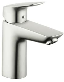 Hansgrohe 71100821 Logis Badarmatur, gebürsteter nickel, 100mm/7 Inch