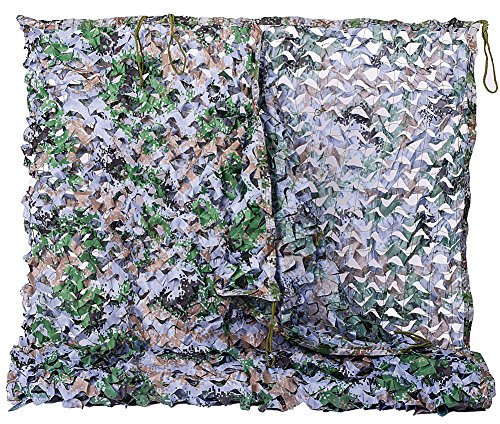 NINAT Tarnnetz Camouflage Netz 2Mx3M Jagd Tarn Waldlandschaft Outdoor Bundeswehr Tarn Armee Bundeswehr Army Camo Tarnung Net Woodland Oliv-grün Digitale BW Camping