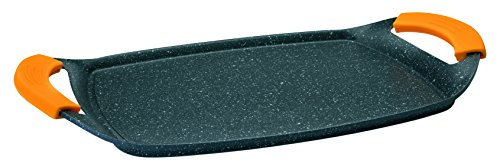 IBILI - Grill plancha basic stone, 36 x 23 cms, Aluminio fundido, Antiadherente estilo piedra, Apto para induccion