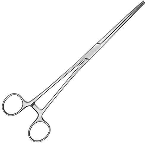 May - Edelstahlklemme 25 cm lang | Gebogene und geriefte Spitze - Präzisions-Klemme für Hobby, Handwerk & Erste Hilfe