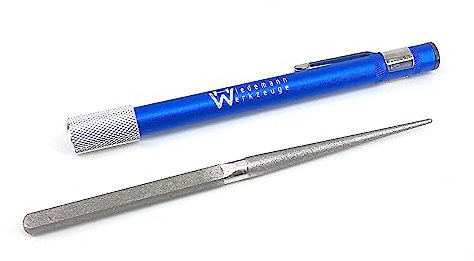 XGAGHB Lime diamantée grain 325 - Conique/ronde - Petite lime plate dans une poignée réversible pratique - Idéale pour les tourneurs et les tournois.