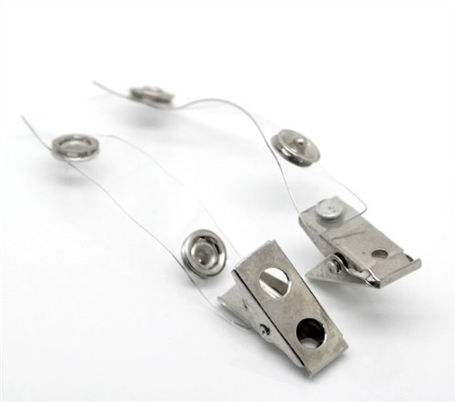 CKB Ltd 500 x Crocodile Clips Metal/Plastique for Carte ID Support De Badge Holder Strap lanière 85 x 13mm
