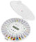 TabTime (mode d'emploi et disques de dosage en Français), Distributeur automatique de pilules, avec 6 alarmes par jour. Couvercle SOLIDE verrouillable. Aide à la prise de médicaments, produit essentiel pour les personnes âgées, atteintes de la maladie d’Alzheimer ou de démence.