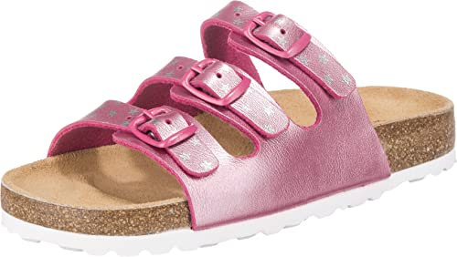 Lico Garçon Fille Bioline Star Mules, Rose (Pink/Silber Pink/Silber), 28 EU