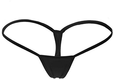 ETAOLINE Women's Low Rise Micro Back G-string Thong Panty Underwear Black