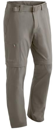 maier sports Tajo, Men's Hiking Trousers, Water-Repellent Outdoor Trousers for Trekking and Hiking, Handy T-Zip-Off Function, PFC-Free, mSTRETCH pro 4 & dryprotec Teak | For trekking and hiking, Dryprotec for quick drying, Convenient T zip-off functionality, Perfect for year-round wear