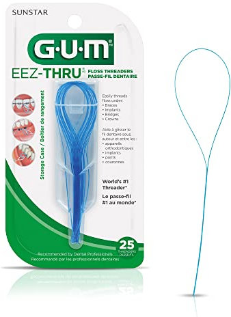 GUM - 840RI EEZ-Thru Filo Infilatori, 25 Conteggio, Blu