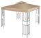 Flexzion Ersatz-Baldachin für Pavillon, 2 Etagen mit schlichtem Rand, Polyester, UV30, wasserabweisend, für Außenbereich, Garten, Terrasse, Pavillon, Sonnenschutz