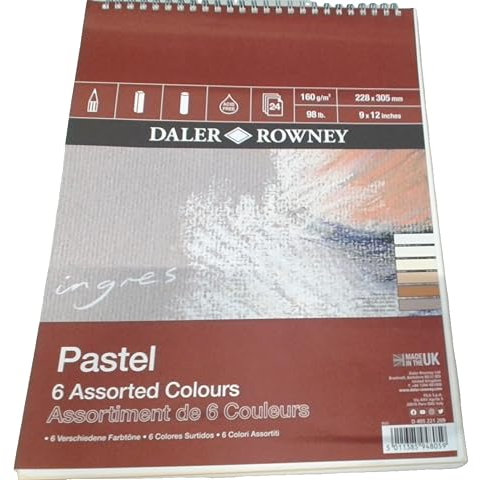 Ingres 6 Pastel Shades Spiral 12 x 9 inch 160G 24SH
