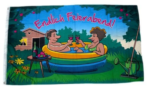 Fahne/Flagge Endlich Feierabend 90 x 150 cm