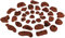 ALPIDEX 35 Klettergriffe | Klettersteine | Kletterfläche 3-5 m² | Griffe Größen L, M, S | Klettergriffset | Wetterfest, Farbe:rot-meliert