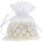 Sachets Organza 8x11 cm Bijoux ou dragées Lot de 50 Blanc