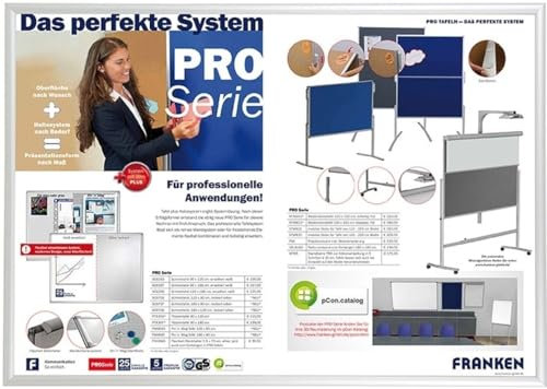 Franken BS1805 A0 Schaukasten Wechselrahmen Security Feuerfest, 87.2 x 122 x 1.2 cm