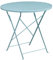 Flash Furniture Oia Klappbarer Terrassentisch aus Stahl für drinnen und draußen, 76,2 cm, Himmelblau