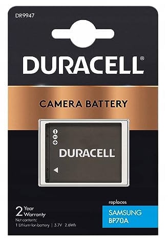 Duracell DR9947 Replacement Digital Camera Battery for Samsung BP70A Battery, Black, 6.0 cm*39.0 cm*31.0 cm