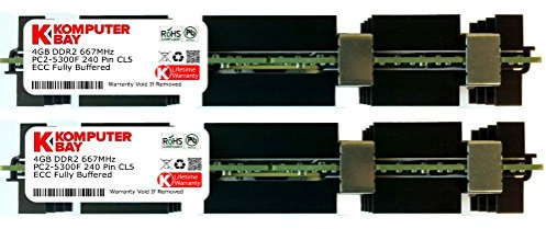Komputerbay 8GB (2X 4GB) DDR2 PC2-5300F 667MHz CL5 ECC Fully Buffered FB-DIMM (240 PIN) 8 GB w/Heatspreader für Apple-Computer