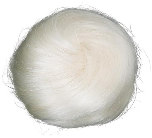 CAISHA 100% ECHTHAAR DUTT Sabrina Hochsteckfrisuren Haarteil Haarknoten Hepburn DUTT Sabrina Haargummi Platinblond H311b