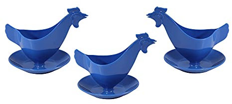 Eierbecher Huhn in Pastellfarben 3er Set pastell-blau