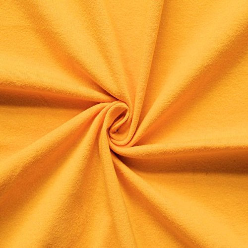 STOFFKONTOR Baumwoll Stretch Jersey Stoff - Öko-Tex Standard - Meterware, Gelb
