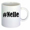 Kaffeetasse #Nelle Hashtag Raute Keramik Höhe 9,5cm ? 8cm in Weiß