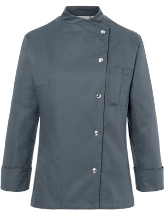 Karlowsky Damenkochjacke Larissa Stehkragen Polyester/Baumwollmix anthrazit Größe 34