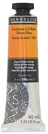 SENNELIER Artists' Extra Fine Oil, 40 ml Tube, Series 3, Indian Yellow Orange, (10-130411-590)