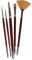 RAYHER 37056000 Pinselset Hobby Kreativ, FSC 100%, sortiert, SB-Beutel 5 Stück