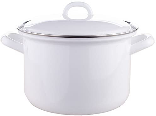 Riess Fleischtopf, Bratentopf, Gemüsetopf, mit Deckel, Ø 18 cm, 2.5 l, weiß