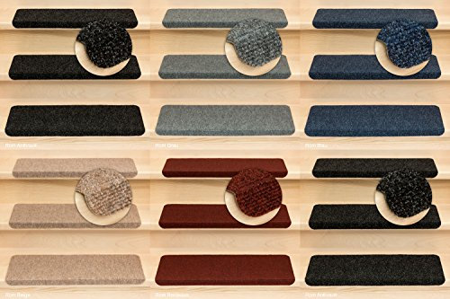 Kettelservice-Metzker Stufenmatten Ramon in verschiedenen Set Varianten | Rechteckig | 65x24x3,5cm | Grau 12 Stück