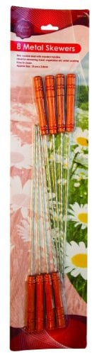6 Metal Skewers, Ideal For Kebabs, Vegetables, BBQ / Barbeque
