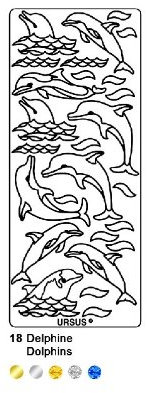 KREATIV STICKER 10x23CM, MOTIV 18, 5ST. SILBER