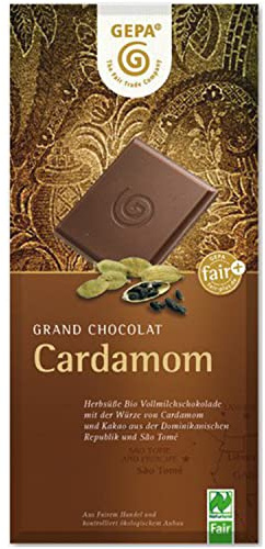 Bio-Schokolade Cardamom 100 g - Bio Vollmilch-Schokolade mit Kardamom - DE-ÖKO-013