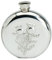Edwin Blyde & Co Spirit Flask – Traditional Round Shape Classic Thistle Design, 6 oz, Pewter, 14 x 10 x 4 cm