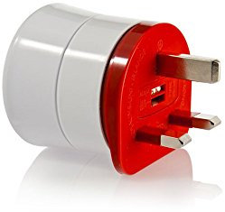 Adaptateur de voyage France vers Royaume-Uni avec terre