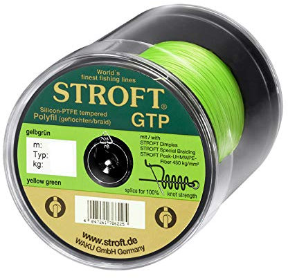 WAKU Schnur STROFT GTP Typ S Geflochtene 500m Gelbgrün S4-0,220mm-10kg