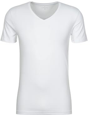 Seidensticker Herren T-Shirt - Regular Fit - Uni - V-Ausschnitt - Kurzarm - Stretch Weiß (Weiß 1) S