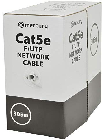 Mercury | Pure Copper CAT5e Oxygen Free Twisted Pairs Network Cable | Gray 305m