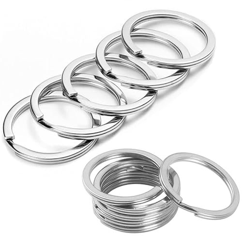 Lot de 10 pièces anneaux porte clés porte clef 32 mm en métal