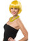 Folat 26698 Perücke Bobfrisur Neongelb, womens, Gelb, One Size