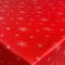 Lurex Tischdecke Sterne Farbe und Größe wählbar - Eckig 90x90 cm Rot - dezent glitzernd Tischdecke Weihnachten