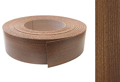 Kantenumleimer Melamin 45mm x 5m mit Schmelzkleber in Nussbaum oder Noce Dekor