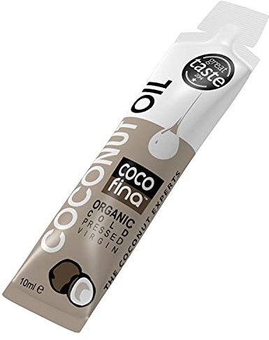 Organic Coconut Oil for Oil Pulling - Teeth Whitening – Baby Coconut Oil – Cold Pressed Extra Virgin Raw Coconut Oil Nitrogen Packed – 10ml Sachet (Pack of 1 (10ml))