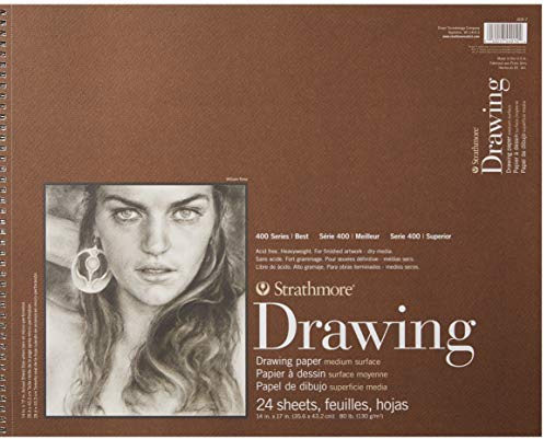 Strathmore (400-7 400 Series Drawing Pad, 14x17, Ivory/Cream
